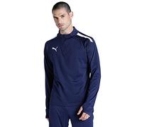 PUMA Men's teamLIGA 14 Zip Top Sweater, Peacoat-puma White, size: XL