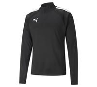 PUMA Teamliga Quarter-Zip Men's Football Top Shirt, Black/White, size Medium