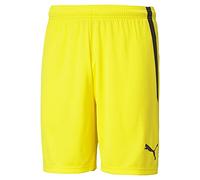 PUMA Men's Teamliga 8" Shorts, Cyber Yellow/Black, M