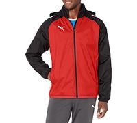 PUMA Men's TeamLIGA All Weather Jacket, Red/Black, Large