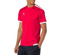 PUMA Men's Teamliga Jersey T-Shirt, Red/White, Medium