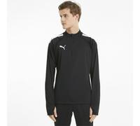 PUMA Teamliga Quarter-Zip Men's Football Top Shirt, Black/White, size X Large