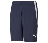 PUMA Men's Teamliga Shorts, Peacoat-puma White, L UK
