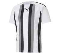 PUMA Men's Teamliga Striped Jersey Shirt, Puma White-puma Black, S