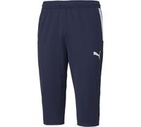 Puma Mens Teamliga Training three quarterPants Tracksuit Bottom in Peacoat/White - Blue - Size Medium
