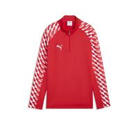 PUMA teamLIGA26 Training 1/4 Zip Top Jr Sweat Jackets, 140, Red White Red