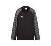 PUMA teamLIGA26 Training 1/4 Zip Top Jr Sweat Jackets, 116, Black White-Flat Dark Gray