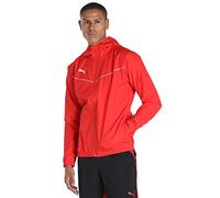 PUMA teamRISE All Weather Jacket Poly Jacket Men's, Puma Red-Puma White, M