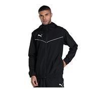 PUMA Men's teamRISE All Weather Jacket Poly Black White, L
