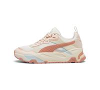 PUMA Men's Trinity Sneaker, Warm White-DEEVA Peach-Island Pink-Frosted Dew, 3.5 UK