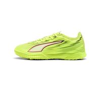 PUMA Men's Ultra 6 Play Turf Trainer Soccer Cleats Sneaker, Yellow Alert/Black/Glowing Red/Lime Squeeze, 7
