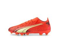PUMA Men's Ultra Match Fg/Ag Soccer Shoe, Fiery Coral Fizzy Light Puma Black, 7.5 UK