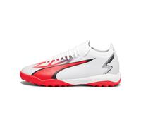 PUMA Men's Ultra Match TT Soccer Shoe, White Black-FIRE Orchid, 11 UK