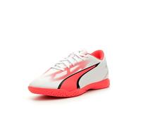 PUMA Men's Ultra Play Indoor Trainer Sneaker, Puma White-puma Black-fire Orchid, 7.5