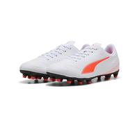 PUMA Men's Vitoria II FG/AG Soccer Shoe, White-Glowing RED, 12 UK