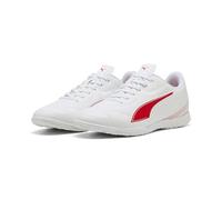 PUMA Men's Vitoria II Indoor Training Football Boots, PUMA White-PUMA Red, 7.5 UK