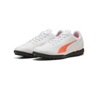 PUMA Men's Vitoria II TT Soccer Shoe, White-Glowing RED, 7 UK