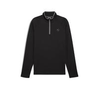 PUMA Mens Waffle Fleece Golf Quarter-Zip Top Long Sleeve PUMA Black XL
