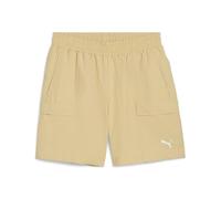 PUMA Men's Wardrobe ESS Relaxed 6 Inch Cargo Shorts, Pebble Path Black, XS