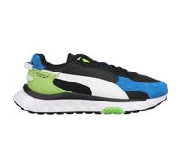PUMA Mens Wild Rider Rollin' Lace Up Sneakers Shoes Casual - Blue, Green, Blue, 9.5 UK