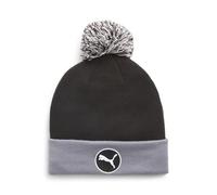 PUMA Mens Wrmlbl Removable Pom Beanie, PUMA Black-Slate Sky
