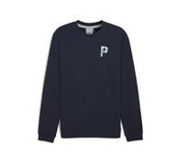 PUMA Men's x Palm Tree Crew Glitch Graphic Sweatshirt, Deep Navy Blue, XL