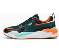PUMA - Mens X-Ray 2 Square Shoes, Color Black/Dark Myrtle/Flame Flicker, Size: 10.5 UK