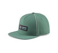 PUMA Mercedes AMG Petronas F1 Team Adjustable Snapback Flat Brim Hat, Green, One size