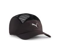 Puma 5 Panel Short Visor Running Cap Black Run Hat Mens Womens