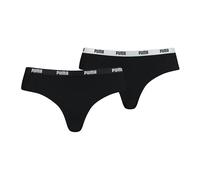 Puma 2-Pack Microfibre Seamless Mid-Rise Brazilian Briefs, Black