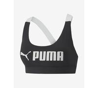 Puma Mid Impact Bra Black White - S