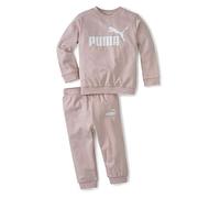 PUMA Minicats ESS Crew Jogger Tracksuit, Unisex Baby, Pink, 2-4 Months