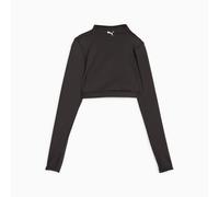PUMA Modest Women's Long Sleeve Sports Bra, Black, size Large