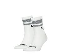 PUMA New Heritage Short Crew Hosiery, weiß/Schwarz, 6-8