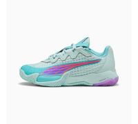 PUMA Nova Elite Padel Boots Women, Peaceful Blue/Purple Glimmer/Safe Lake, size 5