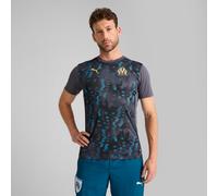 PUMA Olympique De Marseille Pre-Match Jersey Men, Galactic Grey/Gold, size XS
