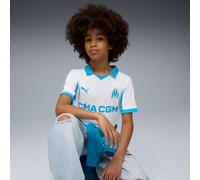 PUMA Olympique Marseille 25/26 Home Jersey Youth, White/Azure, size 15-16 Youth