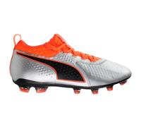 PUMA One 2 HG Men's Leather Football Boots-Silver-7.5