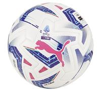 PUMA Orbita Serie A Pro Football, White/Blue Glimmer/Sunset Glow, size 5