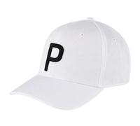 PUMA P Baseball Cap White One Size (Adjustable)