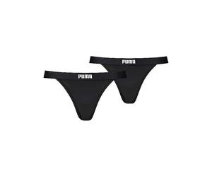 Puma Pack of 2 String Tanga Briefs Black