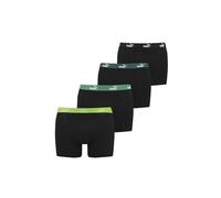 PUMA Pack of 4 Boxer Shorts Men's Underwear Sporty Retro Pants, Black Green Combo, S