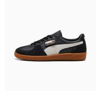 PUMA Palermo Leather Sneakers Unisex, Black/Feather Grey/Gum, size 10.5