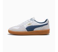 PUMA Palermo Leather Sneakers Unisex, White/Dark Indigo, size 4.5