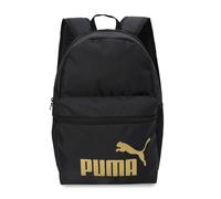 PUMA Phase Backpack 22L Black School Rucksack Gym Bag Front Zip Mesh Pocket