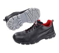 Puma 640521-202-43"Pioneer" Safety Shoes, Low S3, ESD SRC, Size 9, Black/Red/White