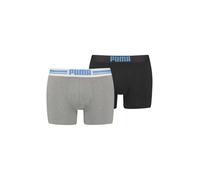 Puma Placed Logo Men's Boxer Underwear 2 Pack - Mid Grey / Regal Blue