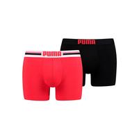 Puma Placed Logo Men's Boxer Underwear 2 Pack - Red/Black