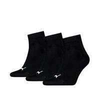 PUMA Quarter Socks 3 Pack Unisex, Black, size 12-14