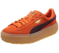 PUMA Platform Trace Block Lace Up Orange Suede Leather Womens Trainers 367057 03